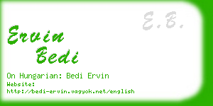 ervin bedi business card